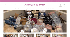 Desktop Screenshot of annesgarn.no