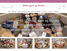 Tablet Screenshot of annesgarn.no